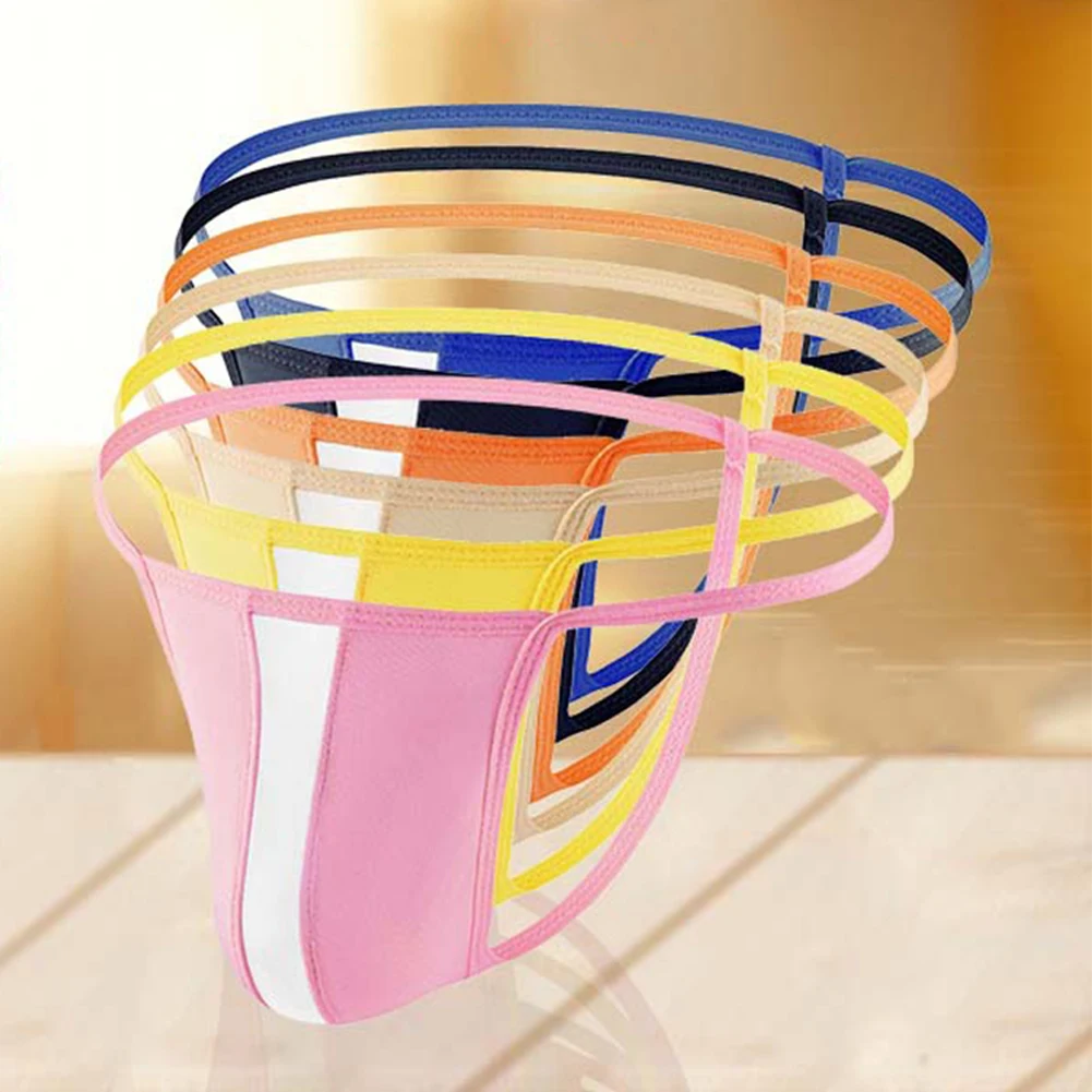 

Comfortable Mens Mesh See-through Pouch G-string Briefs Underwear Male T-back Thong G-string Elastic Sleepwear Swimwear