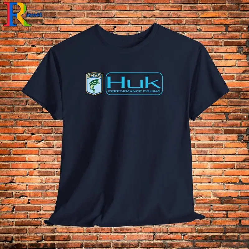 Фото Футболка HUK Performance Fishing с логотипом, черная, серая, белая, темно-синяя, красная, оранжевая, шоколадная, размер S-5XL №1