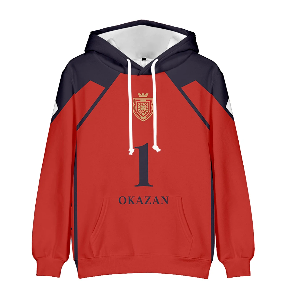 

3D Futsal Boys! Толстовка с капюшоном для мальчиков и девочек, повседневный свитшот с аниме принтом оказан, одежда для косплея, осень