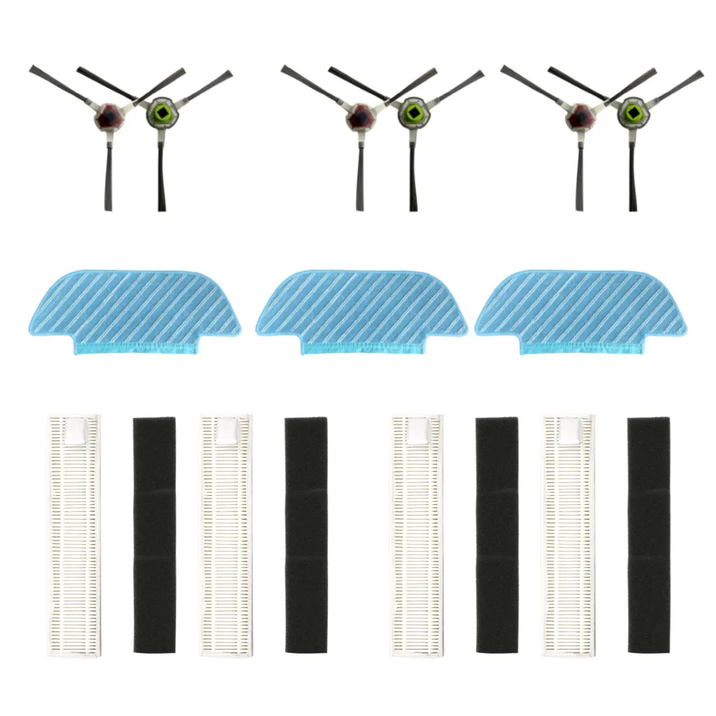 

Запасные части для Ecovac-s, 10 щеток, тонкая швабра, боковая щетка, уборочные щетки 11, умный дом, товары для умного дома для гостиной