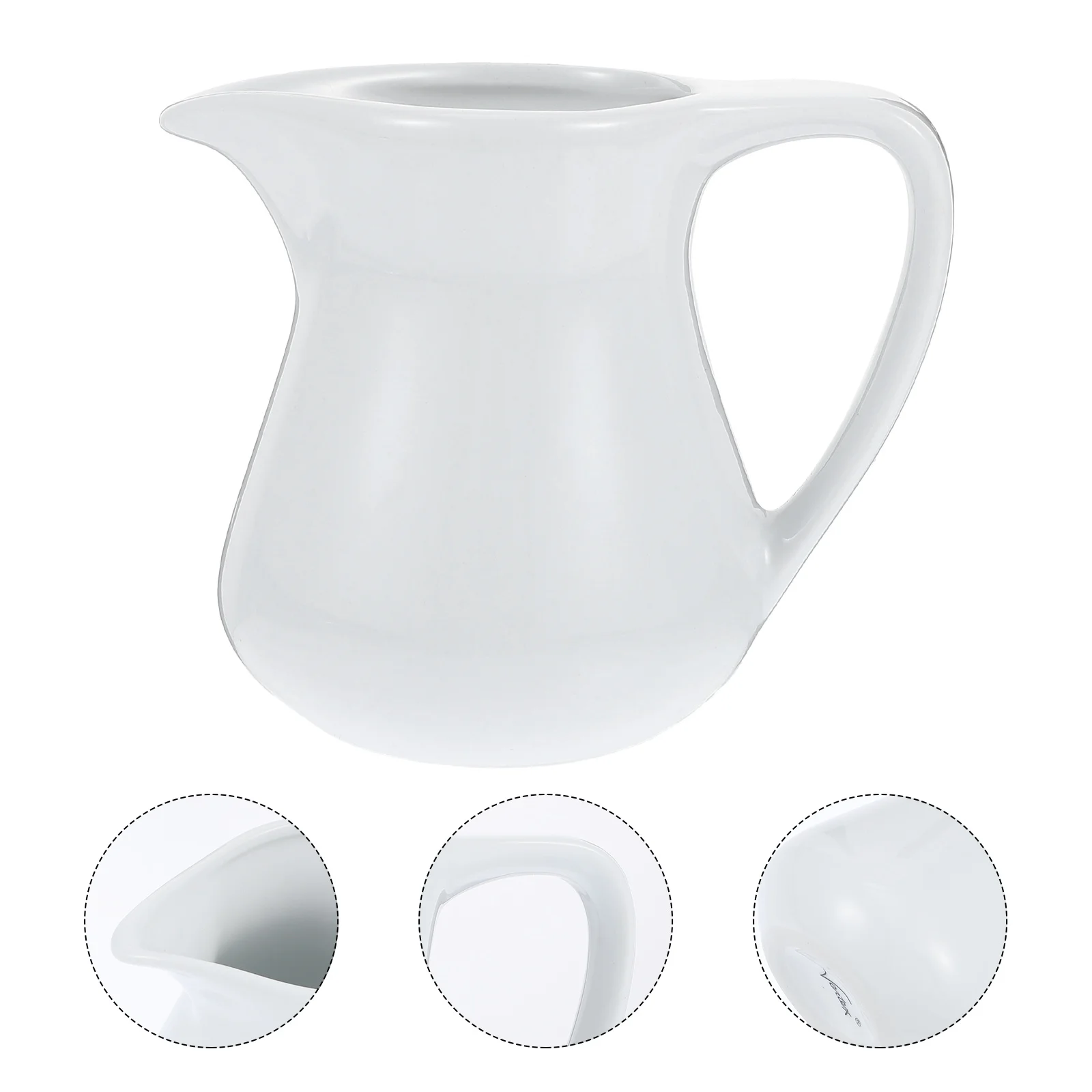 

Creamer Pitcher Ceramicwith Handle Jug Sauce Coffee Mini White Cup Gravy Frothing Pourer Dish Jugs Sugar Pot Pitchers Dispenser