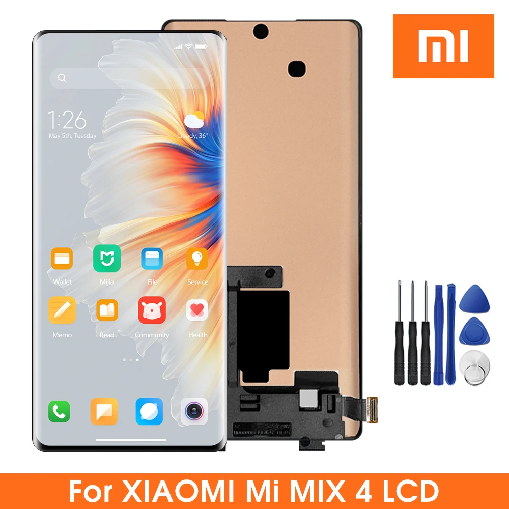 

Оригинальный AMOLED 6,67 "экран для Xiaomi Mix 4 Mix4 2106118C, ЖК-дисплей, сенсорный экран, дигитайзер в сборе для Xiaomi Mi Mix 4