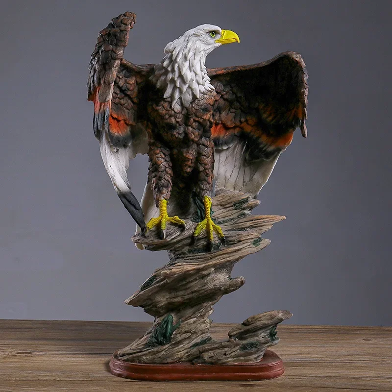 

Rocky Mountain Bald Eagle Statue 18 Inch Tall American Home Decor Statue, Office Desk Decoration, Religious Gift, Resin Artwork