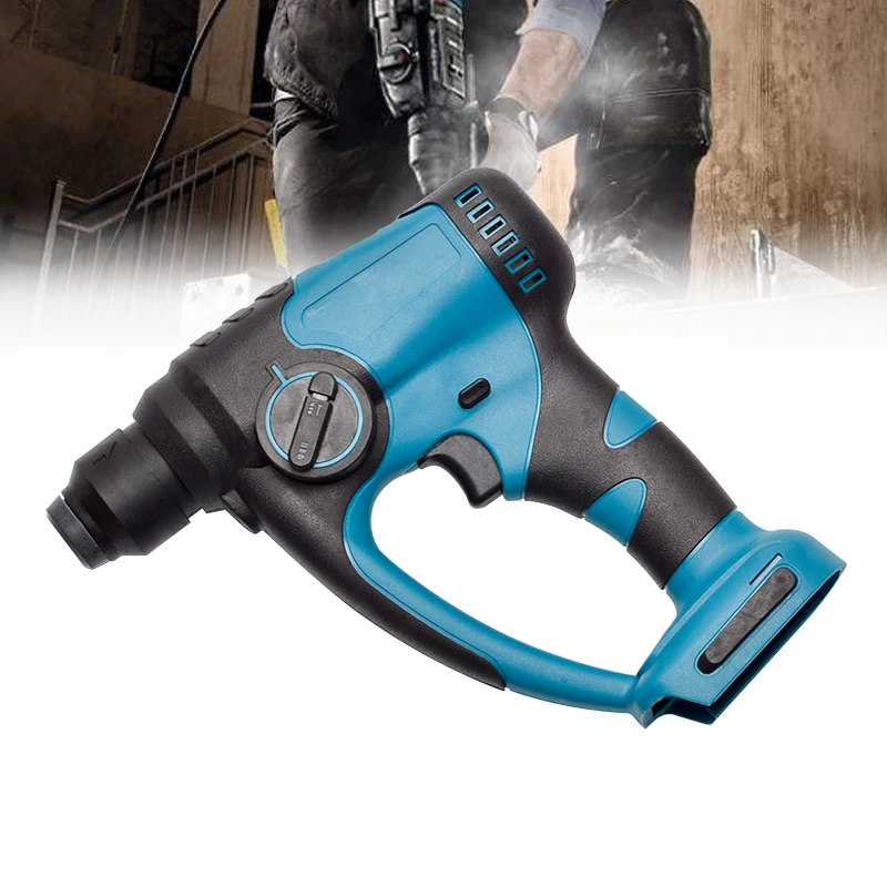 

18V Rechargeable Brushless Cordless Rotary Hammer Drill Electric Demolition Hammer Power Impact Drill Adapted To Makita Battery