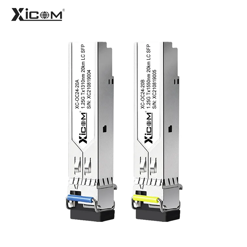 Одномодовый одноволоконный соединитель LC Simplex 1 25 ГГц 20 км с модулем SFP 1310 нм/нм