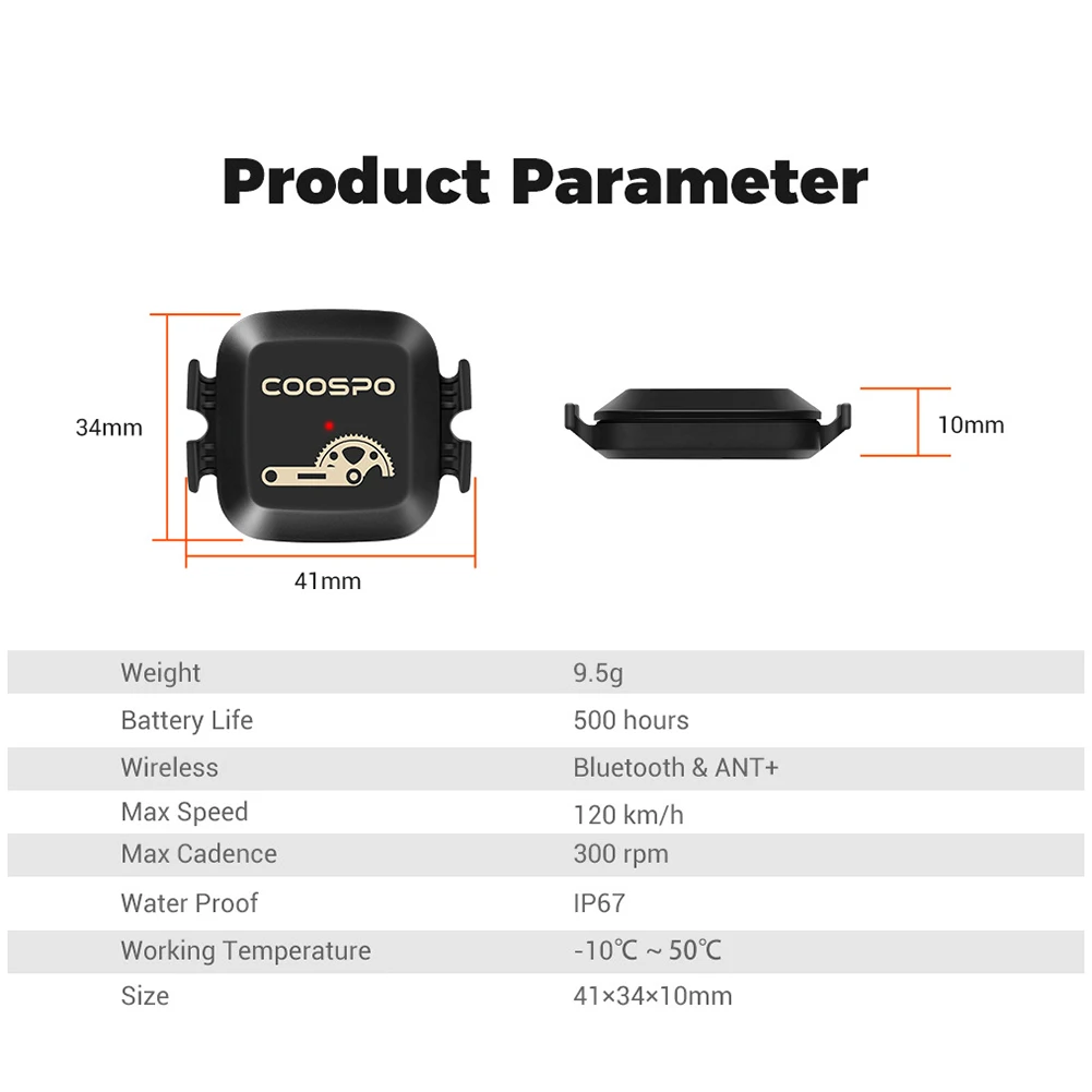 Датчик скорости вращения педалей велосипеда для CooSpo ANT + Bluetooth датчик Garmin