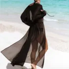 2022 женские накидки для бикини, Элегантная туника с богемным принтом, женская пляжная одежда большого размера, чехол для купального костюма