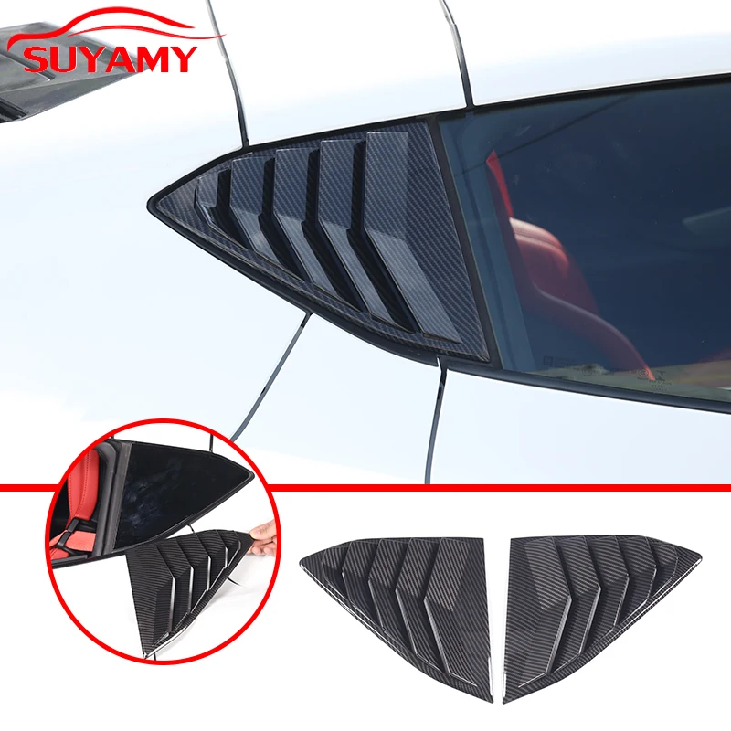 

For 2020-2023 Corvette C8 Car Rear Window Triangle Exterior ABS Car styling Shutter Deflector Decoration Modified Accessory
