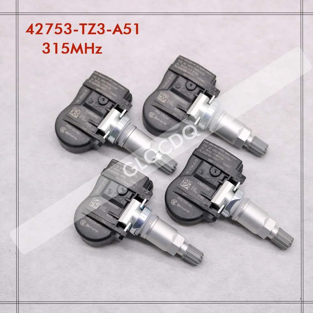TPMS Датчик для 2014 2015 2016 2017 2018 ACURA RDX 315 МГц датчик давления в шинах 42753-TZ3-A51 система мониторинга давления в шинах 4