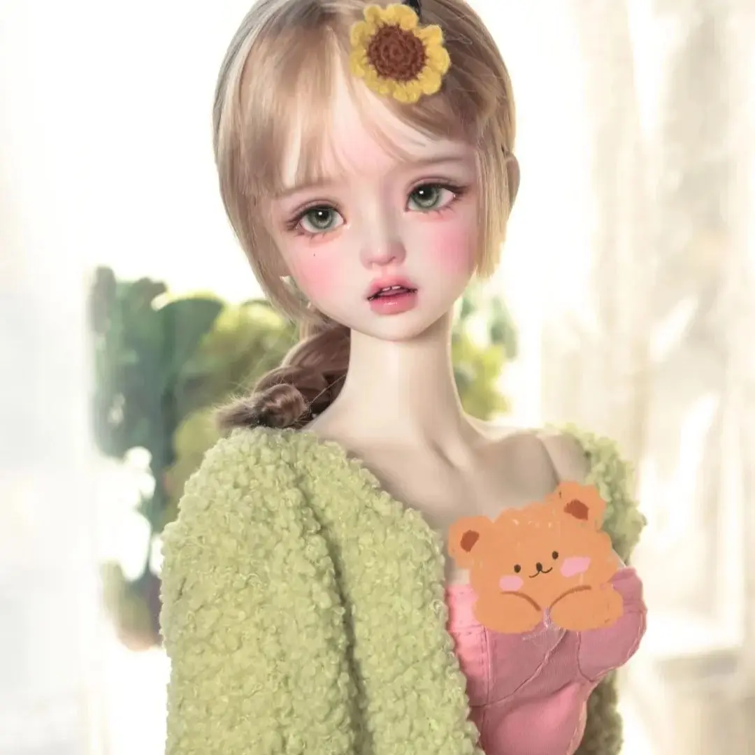 Фото Новая кукла BJD 1/4 Mengmeng Cut Girl, высококачественная фигурка, совместные новые игрушки, искусственные куклы на складе, игрушки для макияжа, бесплатная доставка №1