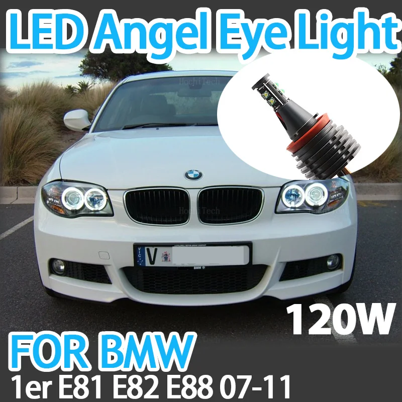 

White LED Angel Eye Halo Ring Light Bulb Lamp Fit For BMW 1 Series E81 E82 E88 116i 116d 118i 118d 120i 120d 123d 130i 2007-2011