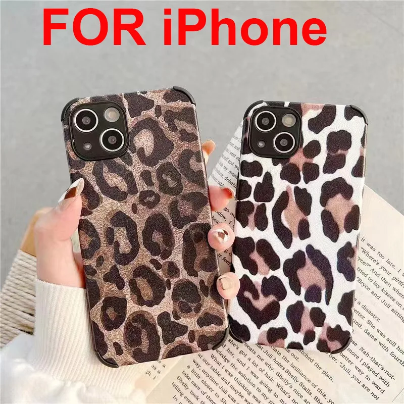 

Cartoon zebra-patterned leather leopard shock-proof rear cover for IPhone 12 Pro Max 13 7 Plus X XR Xsmax