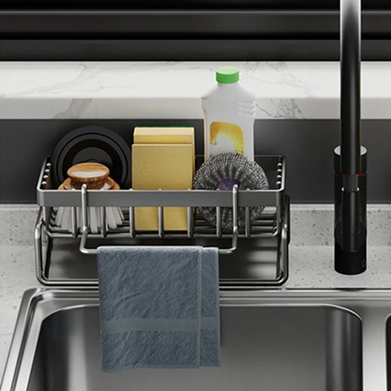Полка для кухонной мойки держатель губки органайзера органайзер посуды ванной