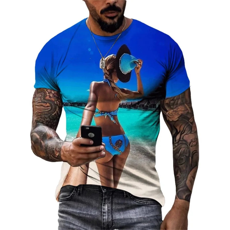 

Лидер продаж, Пляжное бикини для девочек, футболка с графическим рисунком для мужчин и женщин, летняя женская футболка большого размера с гавайским рисунком, уличная одежда в стиле хип-хоп с 3D принтом, топы