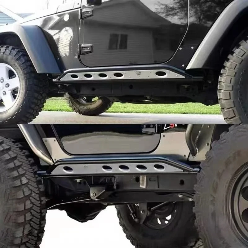 Фото Высококачественные черные пластиковые боковые подножки для Jeep Wrangler JK 2007-2017, 2/4-дверные, аксессуары для бездорожья. №3
