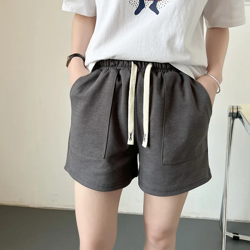 Sports Shorts Women's Summer Wear 2023 Cotton High-waist Hot Pants Loose Korean Version Casual Large Size Wide-leg Pants Trend