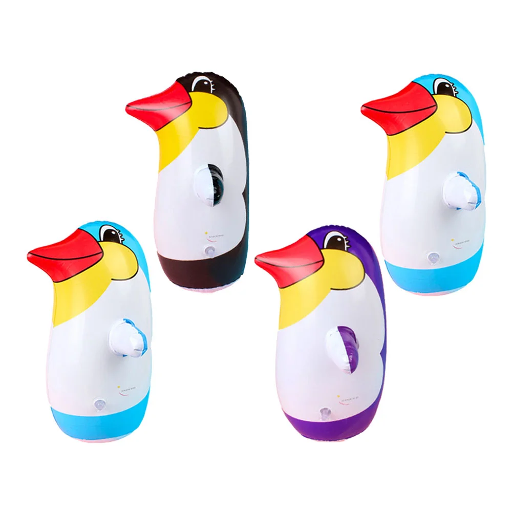 

4Pcs Animal Tumbler Statue Inflation Tumbler Decoration For Home Prize Gifts