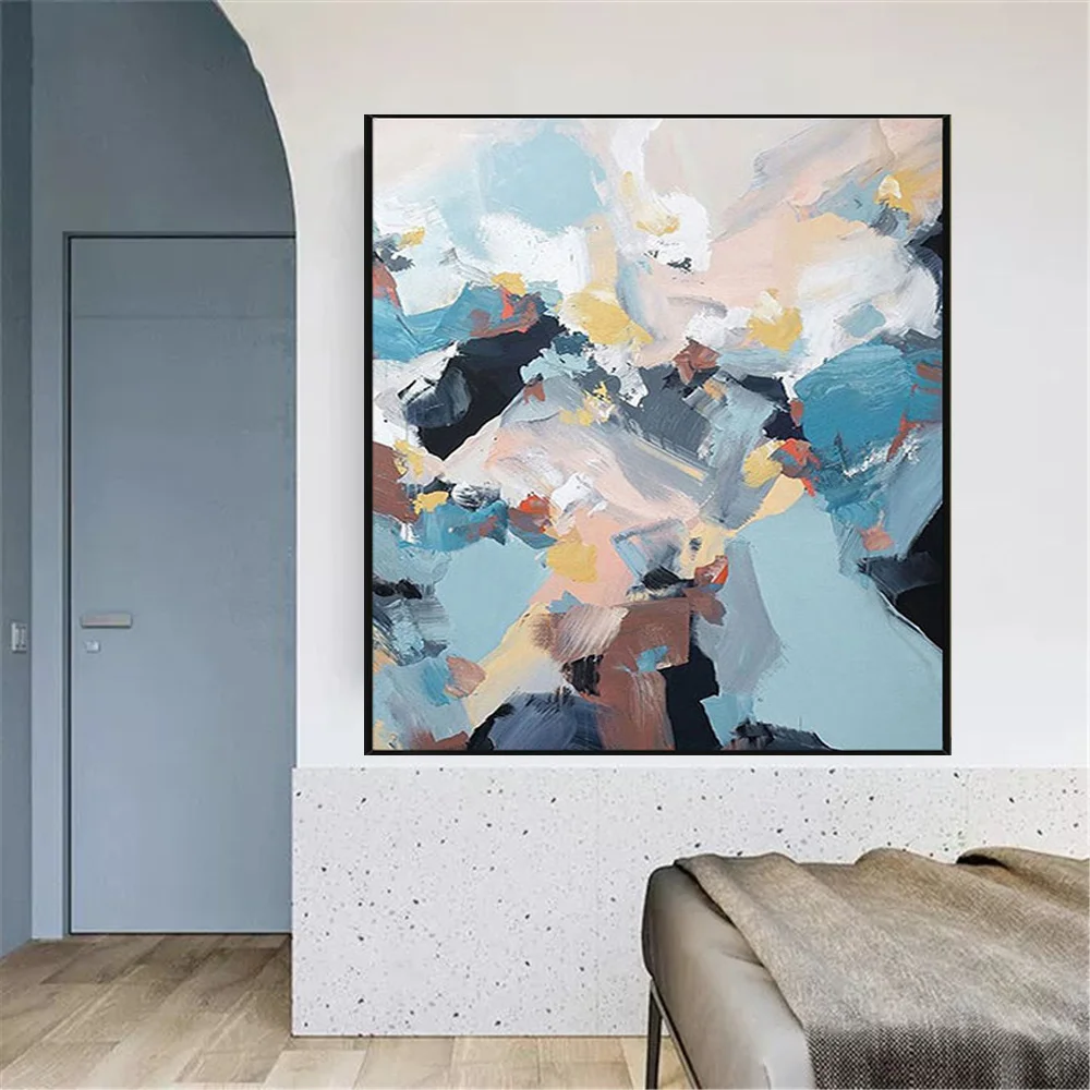 

Pure Handmade Canvas Oil Painting Abstract Modern Fashion Minimalist Living-Room Porch Bedroom Room Art Wall Home Poster-Wall