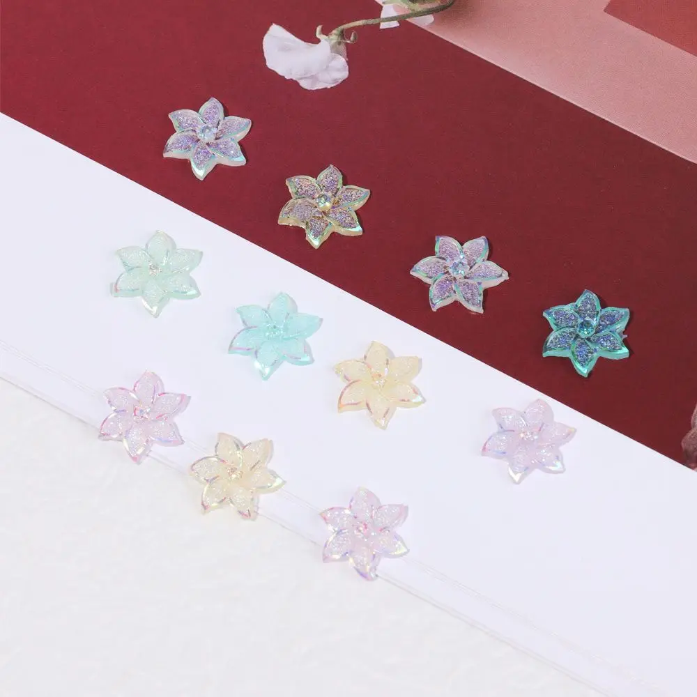

100Pcs Fashion 3D Resin Manicure Aurora Flowers Jewelry Charms Nail Art Decorations Nails Glitter Accessories