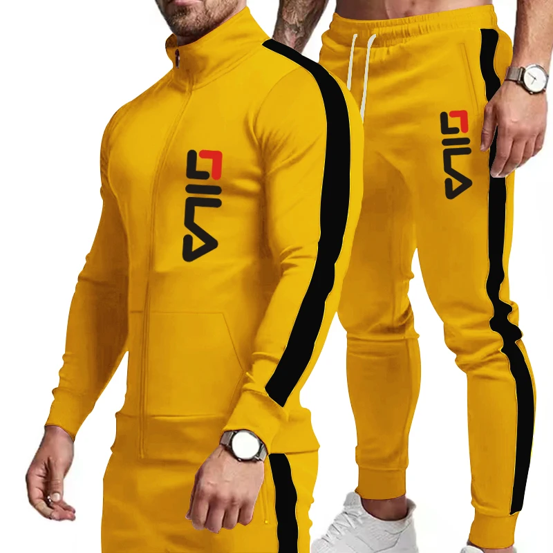 Spring and Autumn men's Clothing New men's Jogging Luxury Sweater Brand Suit men's Youth Fashion Leisure Sports Suit Zipper Spor