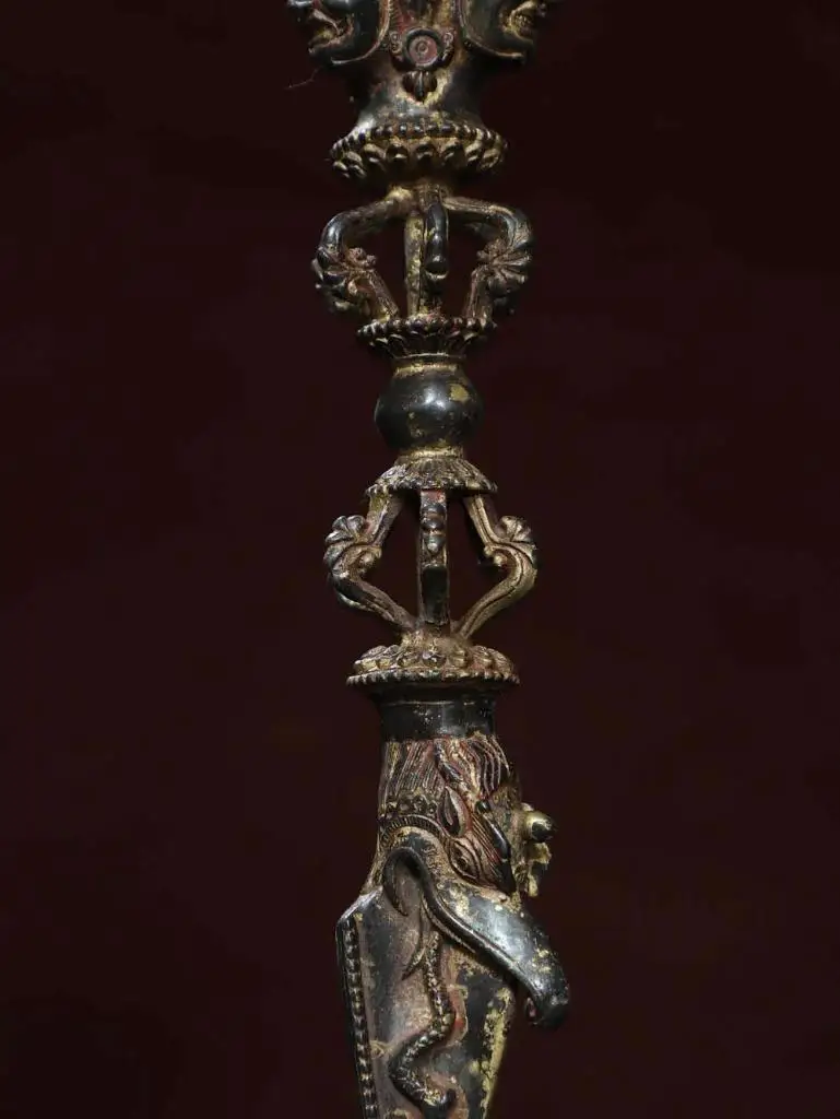 Старая китайская бронзовая статуя 40 см с товкачиком демона N2836 (art.: 3920d49923fc2) - 3920d49923fc2