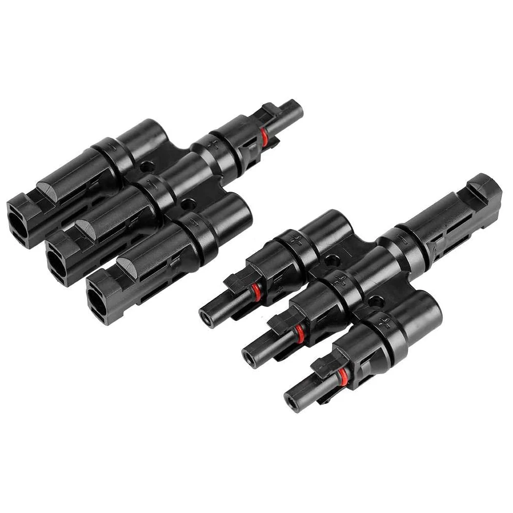 Coupler Cable Connectors 30A DC 1000V Fuse Holder 3 To 1 T Branch Replacement Solar Panels Splitter Three-in-one enlarge