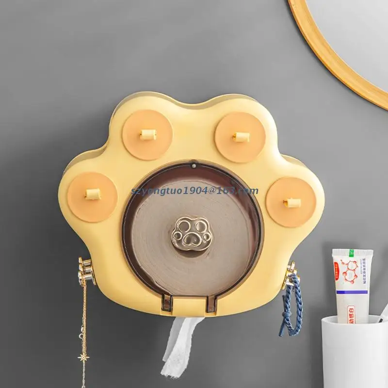 

Multifunctional Storage Box Wall Mounted Toilet Paper Holder Waterproof Tissue Roll Hanger Face Towel Box Punch-free