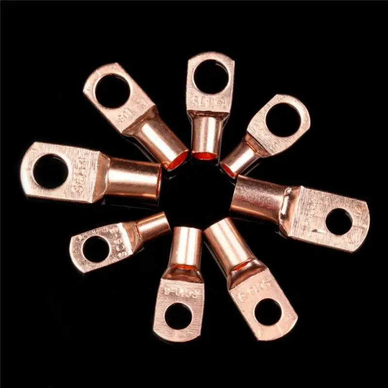 

Universal Copper Tube Terminal Car Auto Copper Ring Terminal Portable 60 Pcs Copper Ring Lug Terminal With Box 60pcs