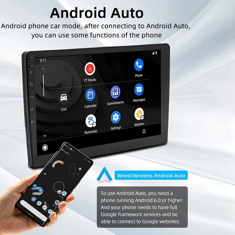 Автомобильный 10 1-дюймовый портативный Bluetooth-экран с GPS-навигацией беспроводной