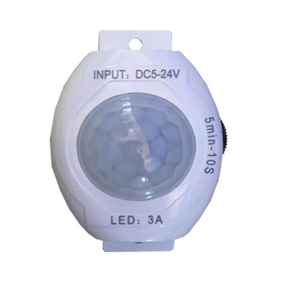 

DC 5-24V 3A PIR Motion Sensor Detector Switches for LED Strip Light Corridor Closet Cabinet Wardrobe Lamp