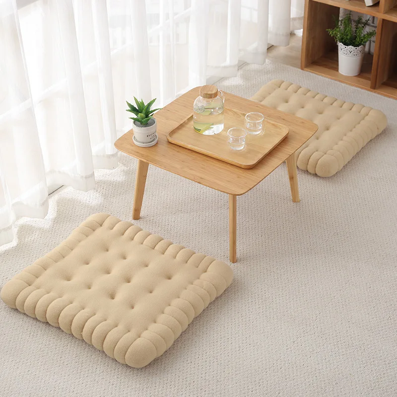 

Sitting Cushion Creative Soft Biscuit Shape Cushion Classical Pillow Chair Car Seat Pad Decor Cookie Tatami Back Cushion Sofa