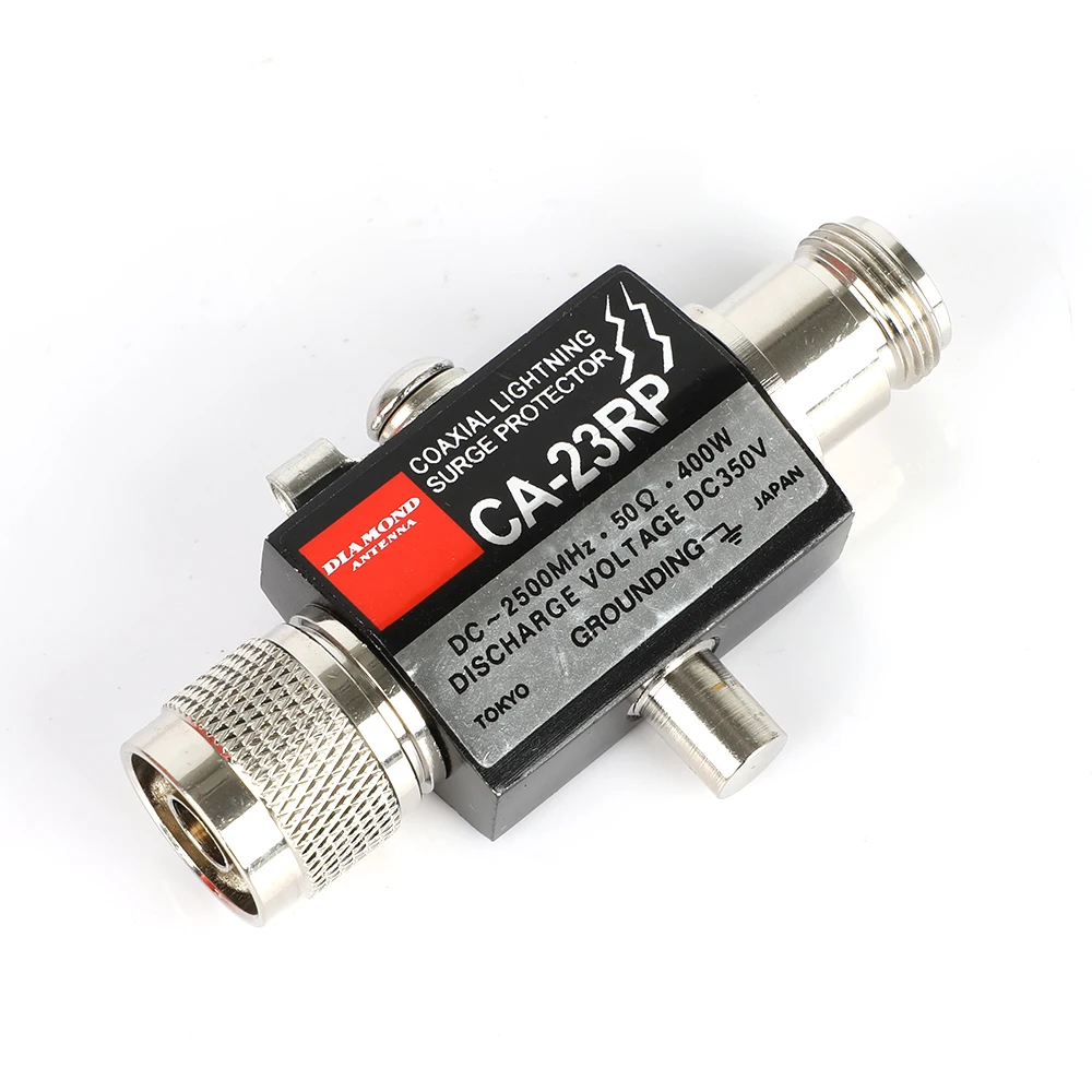 CA-23RP Lightning Arrestor for Lightning Surge Protector N Male Plug to N Female Coaxial 0-2.5GHZ 400W 50ohm N Connector