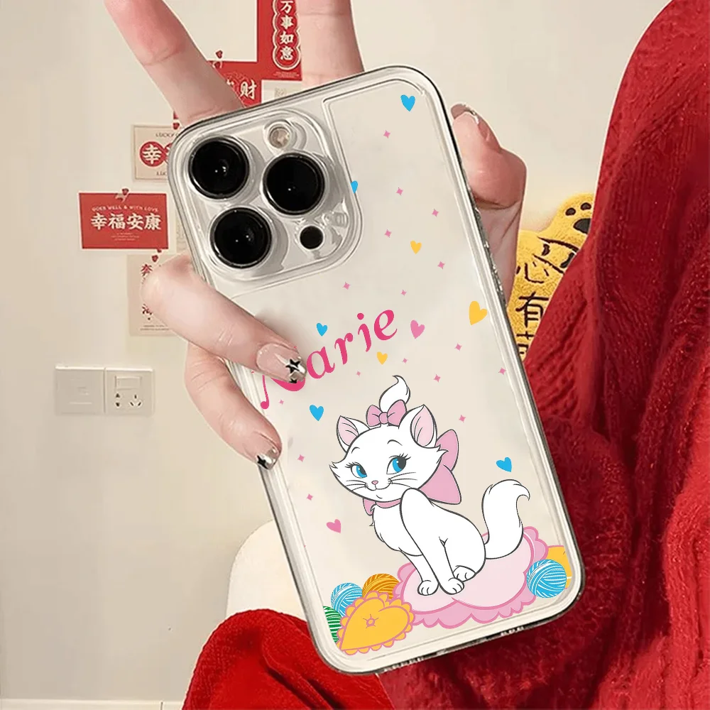 Фото Милый чехол для телефона M-Marie C-Cat с рисунком FUNDA для iPhone 12, 11, 13, 14, 15, 16, 17 MINI Max Pro Plus, противоударная мягкая прозрачная задняя крышка №4
