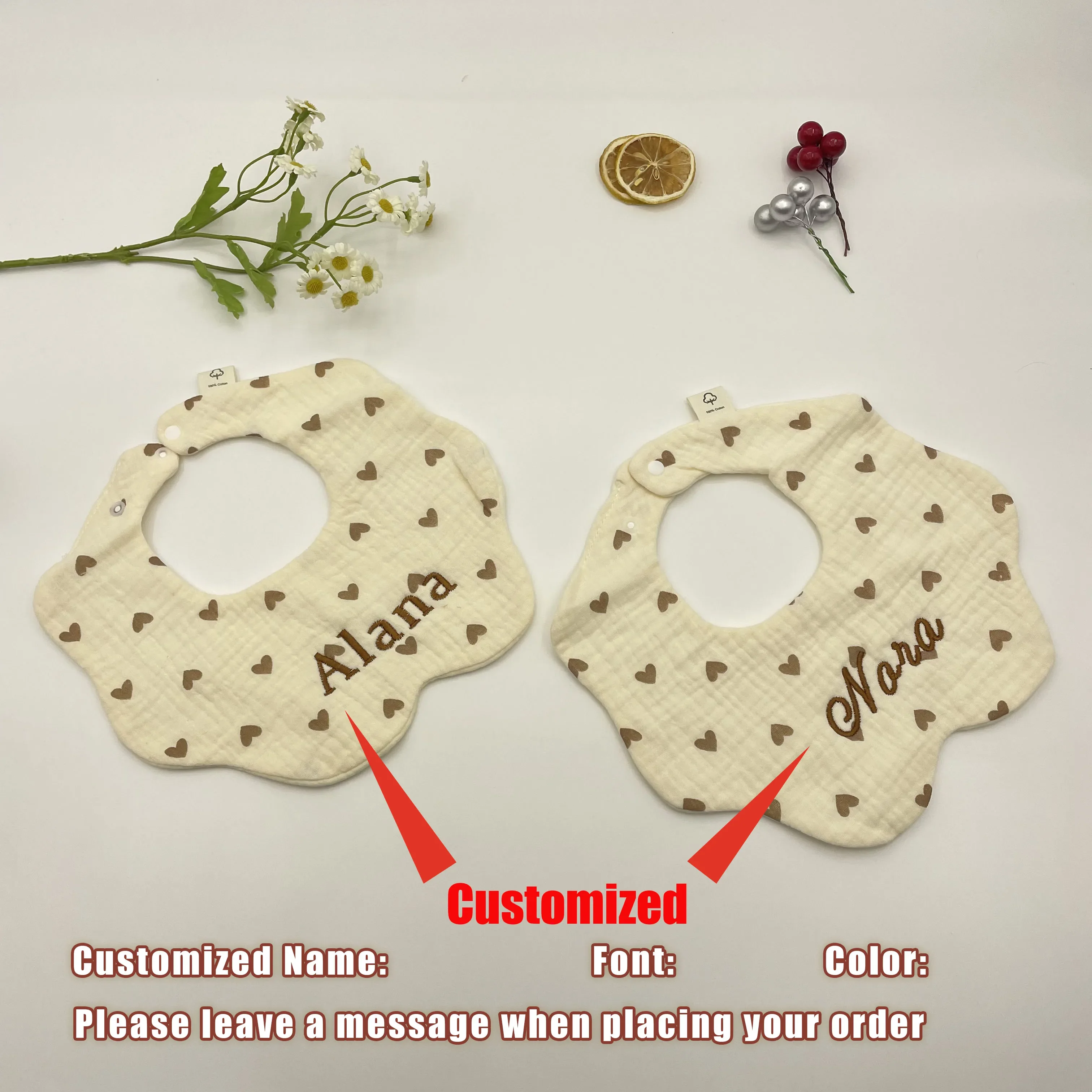 Персонализированные детские аксессуары непромокаемый нагрудник для девочек