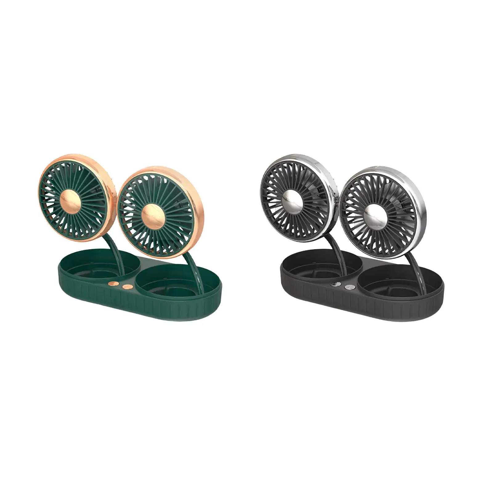 

Car Fans Dual Heads 360 Degree Rotatable Fitment Car Auto Air Cooling Fan Electric Car Fan for Vehicles Dashboard Truck SUV