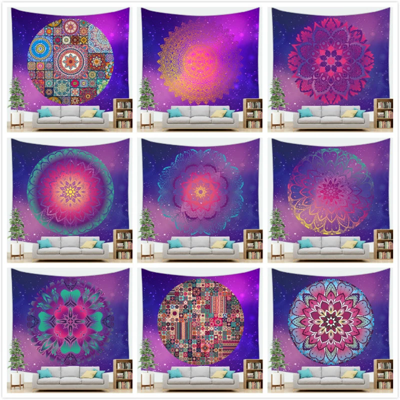 

Оптовая продажа, мини Звезда, подвесной тканевый цветок жизни, гобелен, настенное украшение для дома, настенное искусство