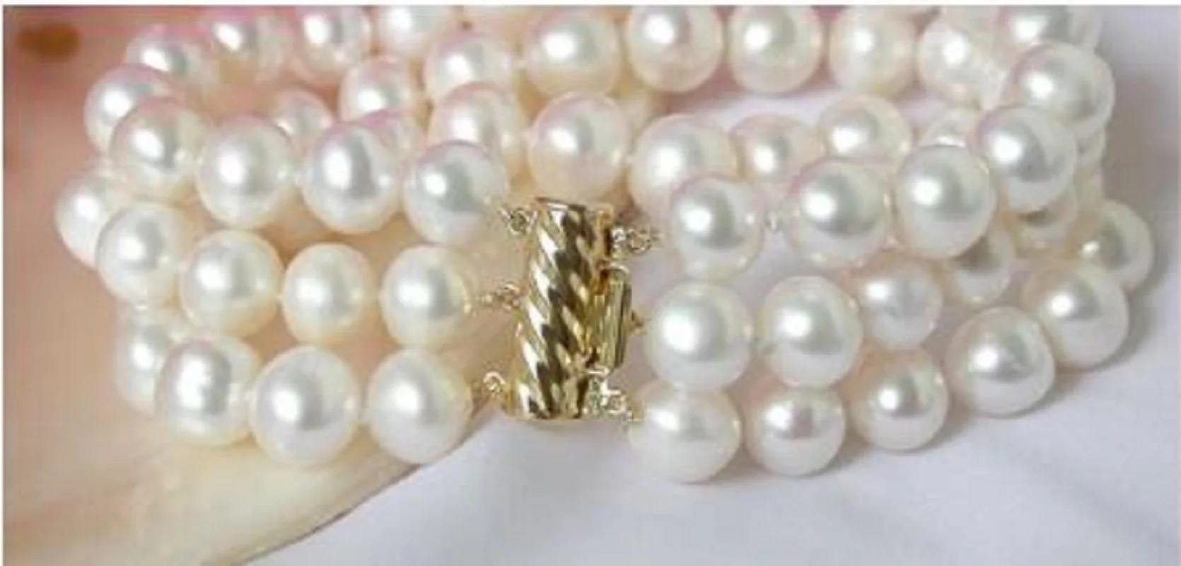 

AAA 8-9mm South Sea Genuin White Pearl BRACELET 7.5-8" 14K Gold fine jewelryJewelry Making