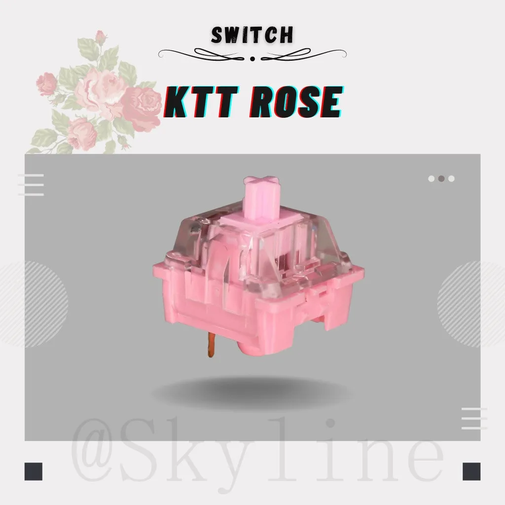 KTT Роза линейный переключатель механический клавиатуры SMD светодиодный 3 pin POM Axis