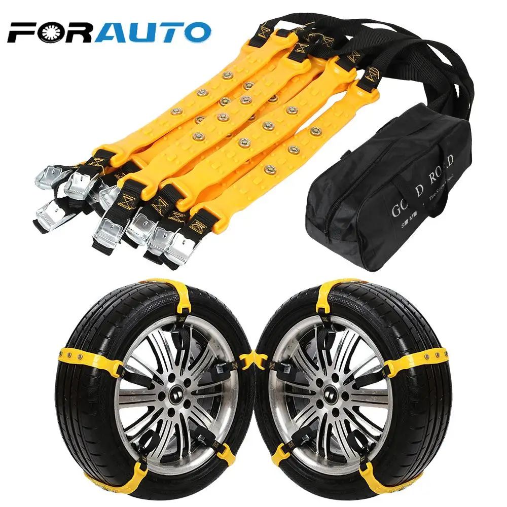 

10 шт./компл. с сумкой для хранения автомобильных колес, противоскользящий ремень для безопасного вождения снега, грязи, льда