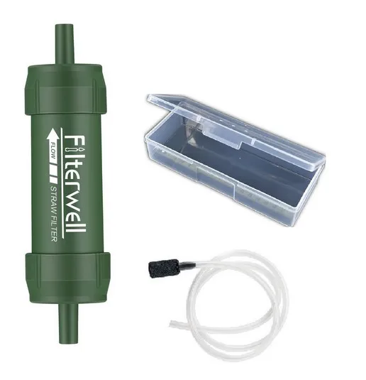 

Portable Water Filter Outdoor Water Filter Straw for Wild Emergency Survival Camping Hiking Backpacking