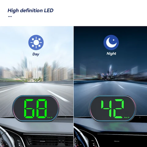 Автомобильный цифровой спидометр HUD Головной дисплей GPS Измеритель скорости KMH MPH Дисплей для всех автомобилей Грузовиков Plug and Play Автозапчасти Аксессуары