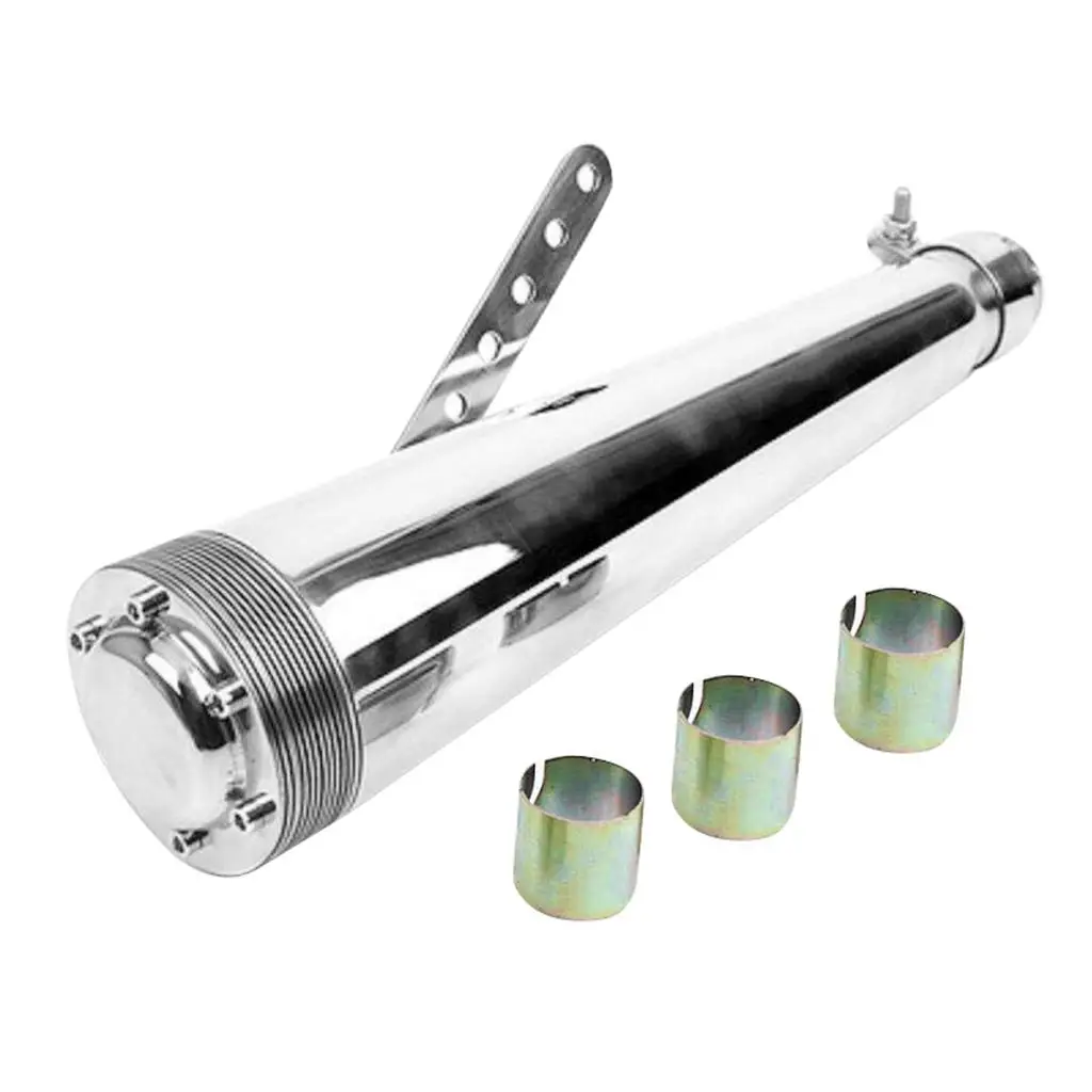 

Выхлопная труба для мотоцикла из нержавеющей стали диаметром 45 мм, серебристая