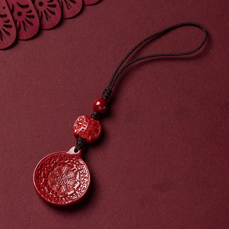 Киноварь Jiugong Bagua подвеска для мобильного телефона подвесная веревка мужской и