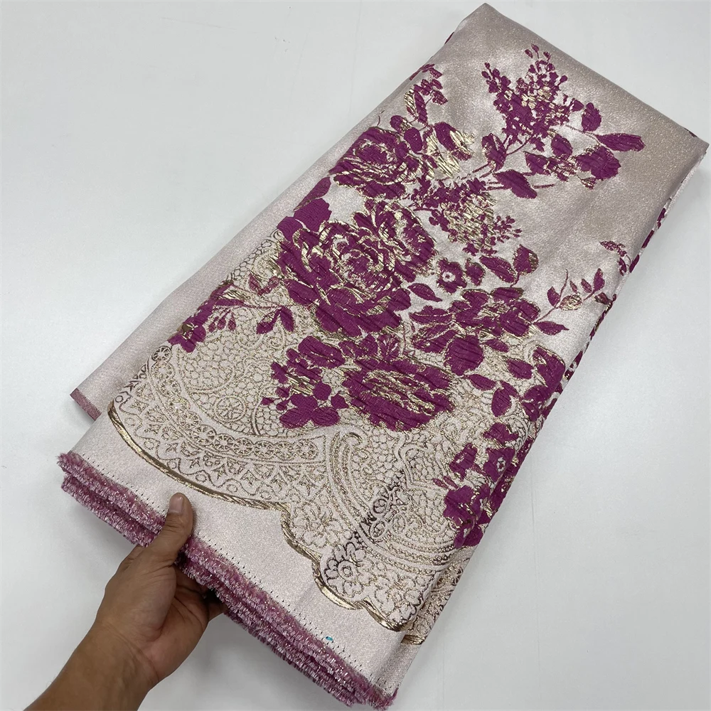 

Luxury Brocade Lace Fabric with new material African Jacquard Lace Fabric High Quality Nigerian French Tulle Lace Fabric