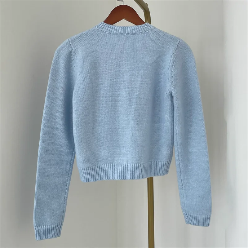 Кардиган женский осень 2024 новая верхняя одежда с цветочной вышивкой топ длинными