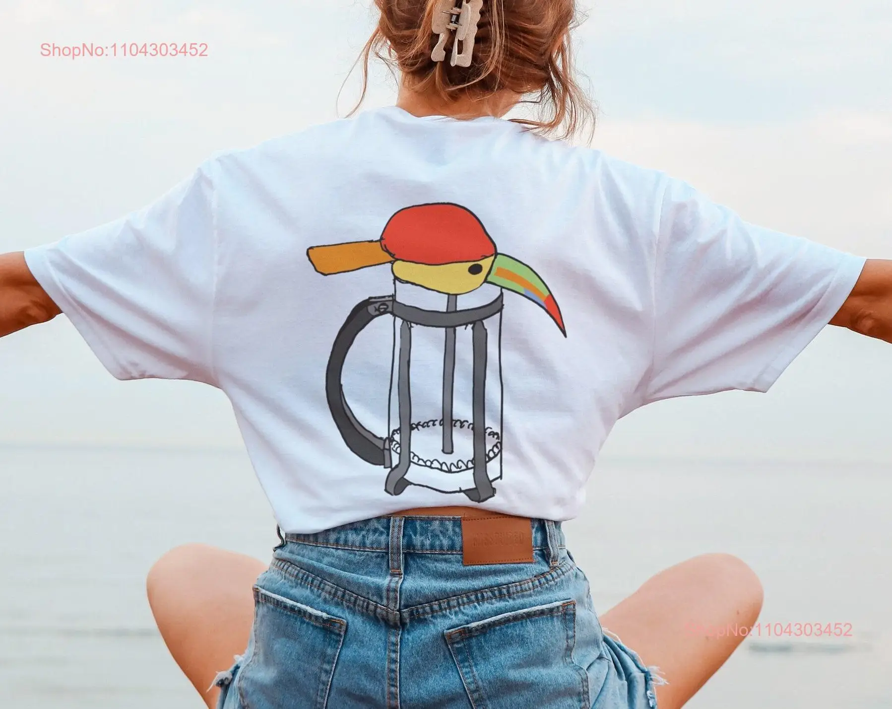 Забавная футболка French Press Tucan летний топ с птицами оригинальный дизайн длинные