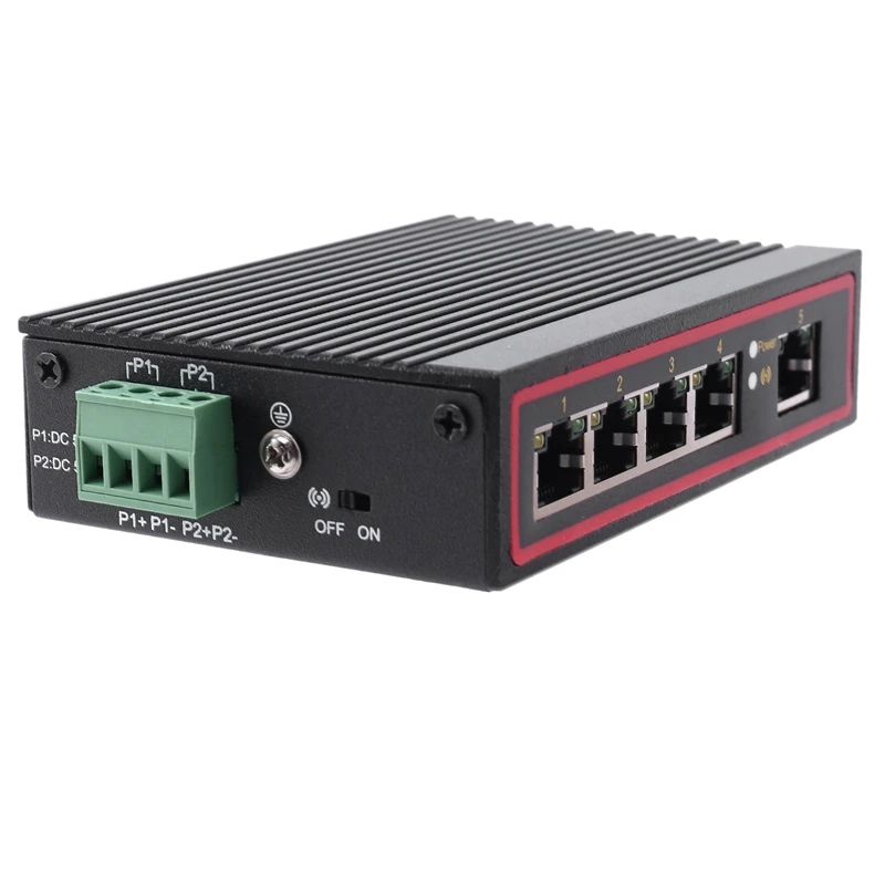 

5 портов RJ45 10/100M Ethernet Настольный коммутационный концентратор сетевой Ноутбук Тип DIN-рейки
