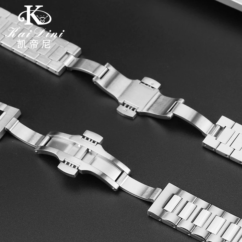 Фото Ремешок для часов из твердой нержавеющей стали 13,5 мм для инженера IWC IW328901 328902 328903, стальной ремешок, ремешок для часов, выпуклый браслет-цепочка для часов №5