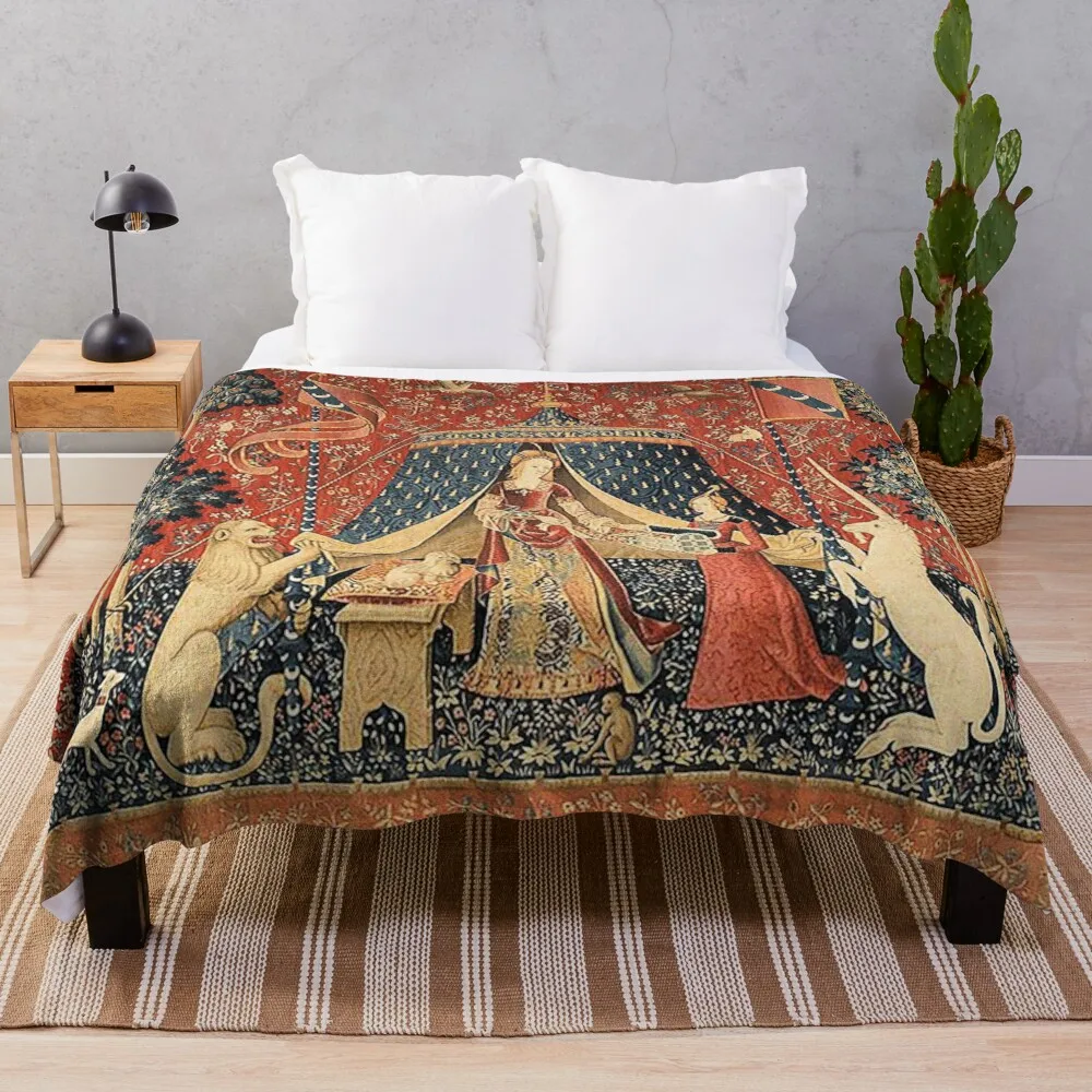 

Меховое одеяло, Роскошное Одеяло, бросает даму и единорога: Ла-дам Одеяло «единороги»