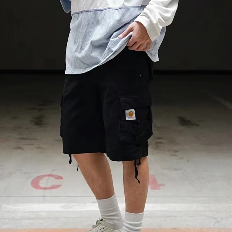 

Шорты-карго мужские с множеством карманов, летние свободные штаны в стиле хип-хоп, хлопковые штаны в стиле милитари для пар
